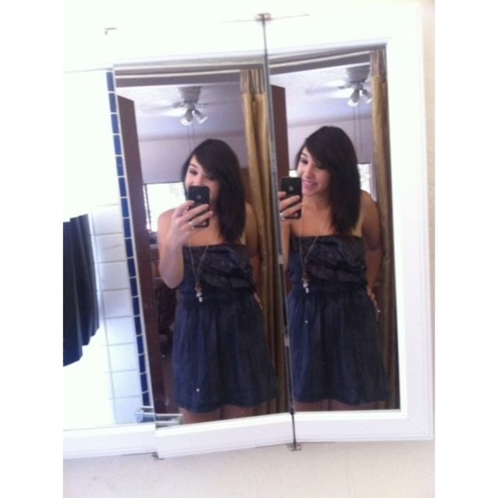 Grey/black tube 2010 Hot Topic mini skater dress